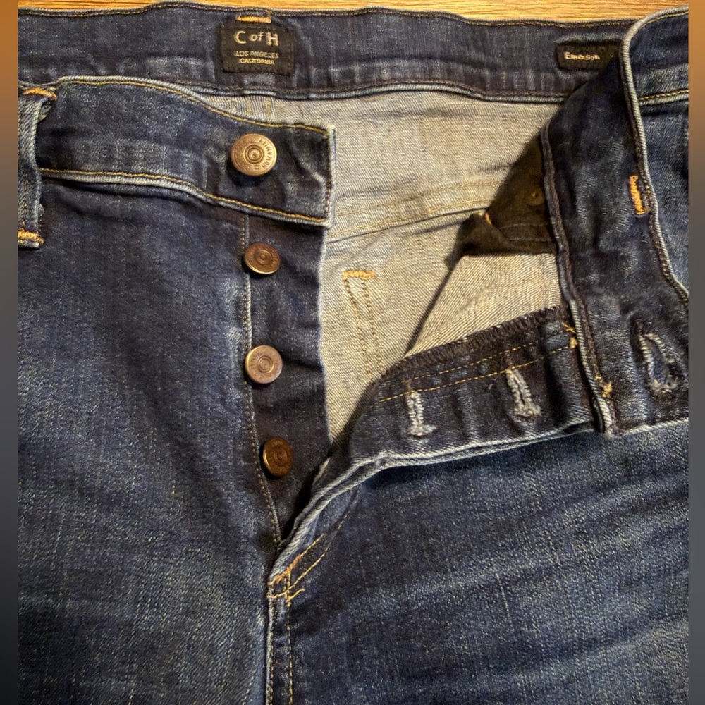 COH Emerson Slim Boyfriend 27" Button Fly Cropped Ankle Jeans Blue Ridge size 29 - Picture 4 of 14